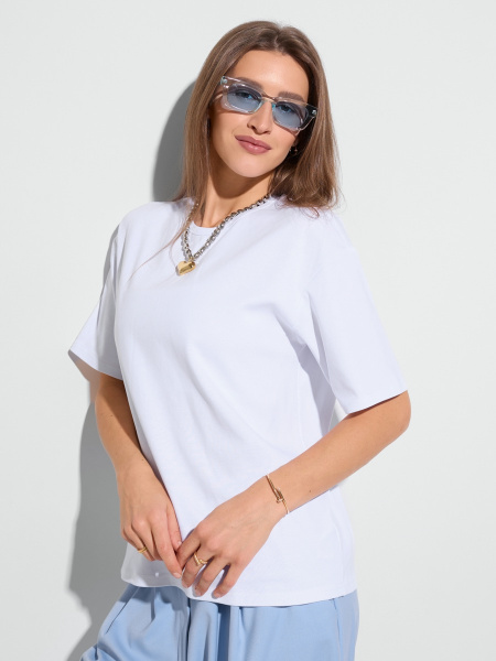 Футболка женская оверсайз базовая, белая