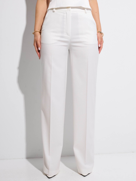 Брюки классические из вискозы, белые