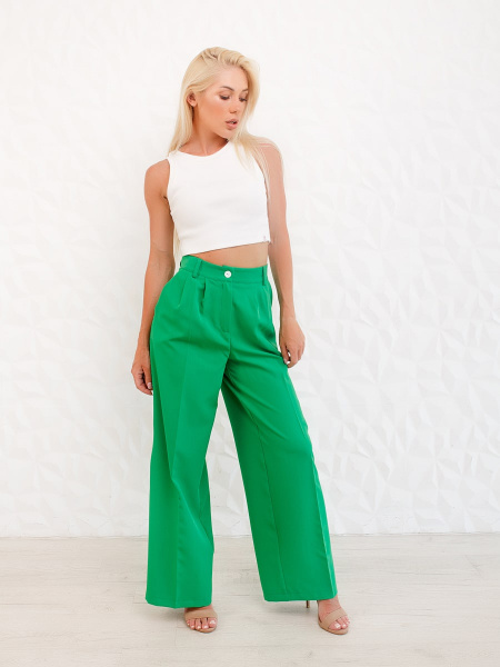 Брюки-палаццо женские с высокой посадкой