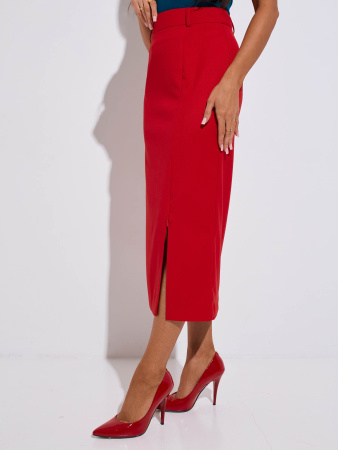 Юбка-миди классическая с разрезом на молнии