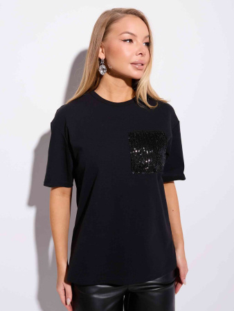 Футболка нарядная с пайетками
