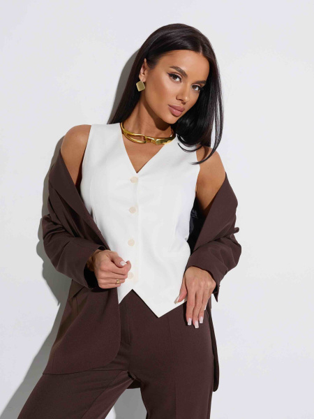 Жилет женский классический, белый