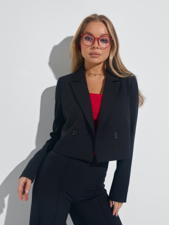 Жакет женский укороченный двубортный