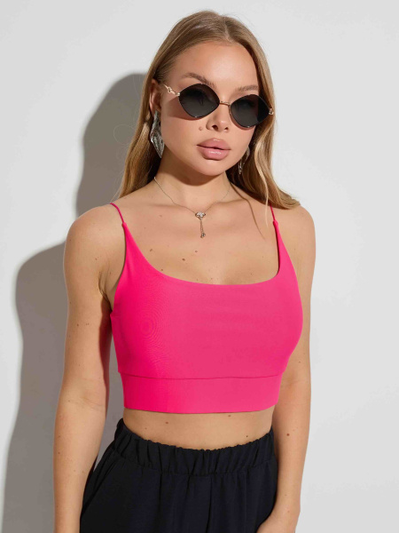 Топ женский на тонких бретельках, темно-розовый Топ женский на тонких бретельках, темно-розовый