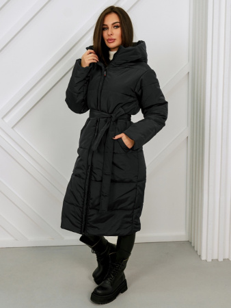 Пальто женское зимнее с капюшоном