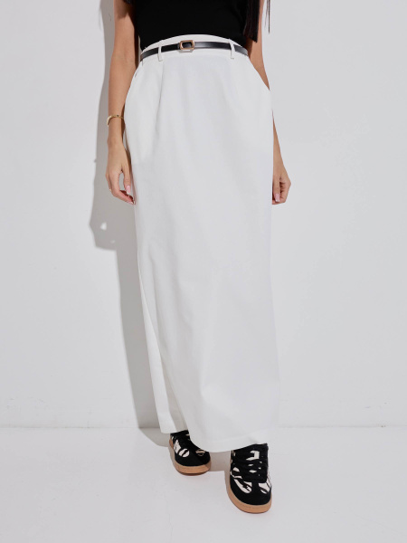 Юбка-макси джинсовая, белая