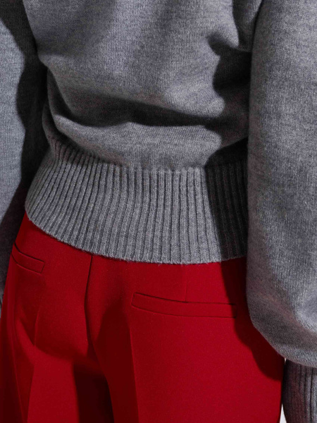 Кардиган с объемными рукавами, серый