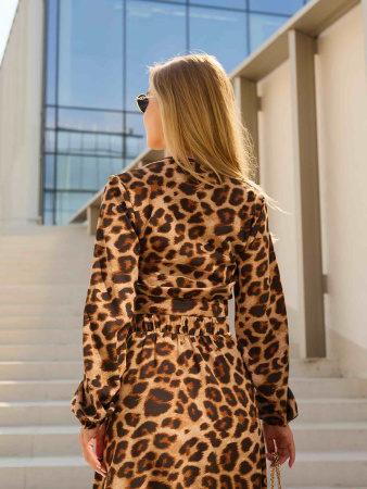 Блузка женская укороченная с длинным рукавом