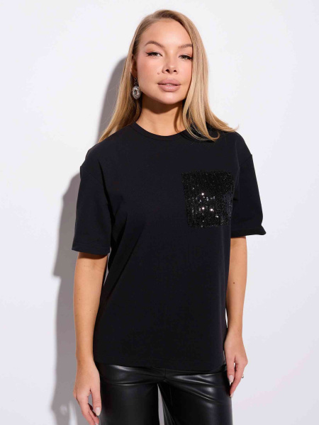 Футболка нарядная с пайетками