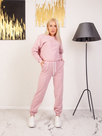 Свитшот женский со спущенной проймой, темно-розовый