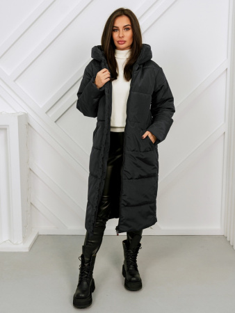 Пальто женское зимнее с капюшоном