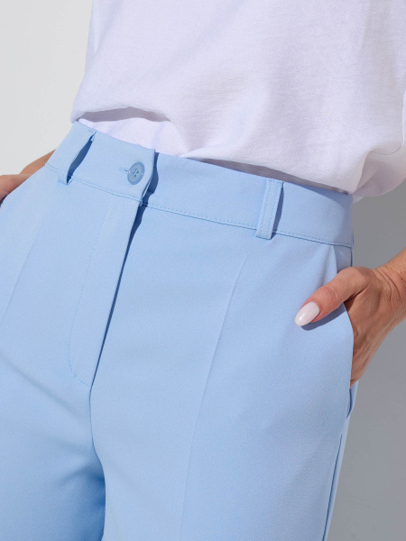 Брюки-палаццо женские классические, голубые