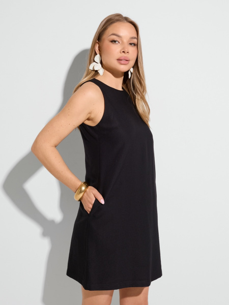 Платье мини летнее, черное