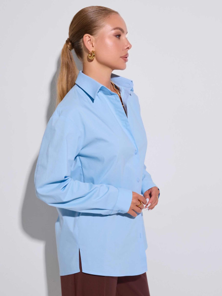 Рубашка женская оверсайз, светло-голубая