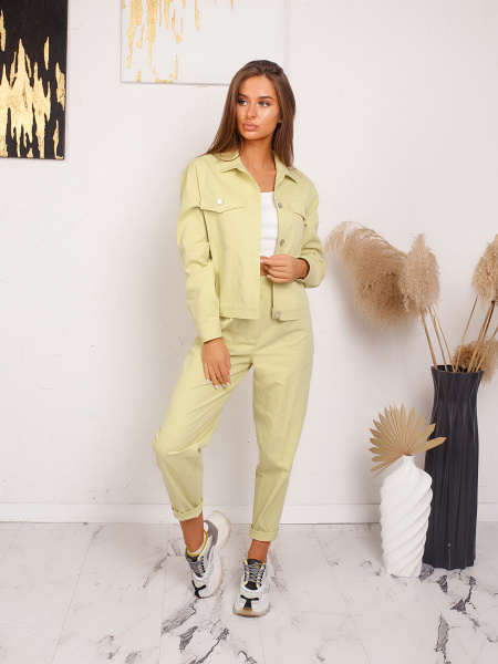 Жакет женский джинсовый, салатовый