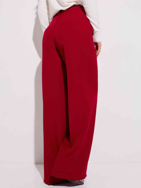 Брюки-палаццо женские классические, бордовые