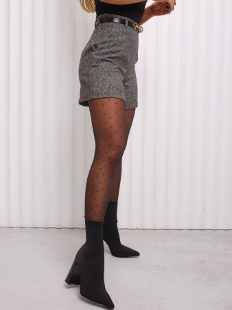 Шорты женские из твида, серые