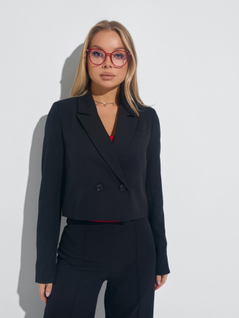 Жакет женский укороченный двубортный