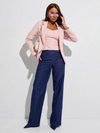 Женский приталенный жакет из хлопка