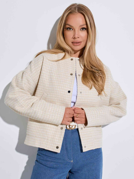 Бомбер женский из твида