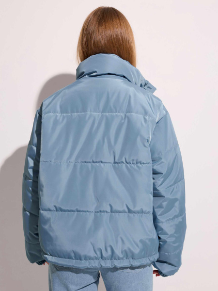 Куртка демисезонная, серо-голубая