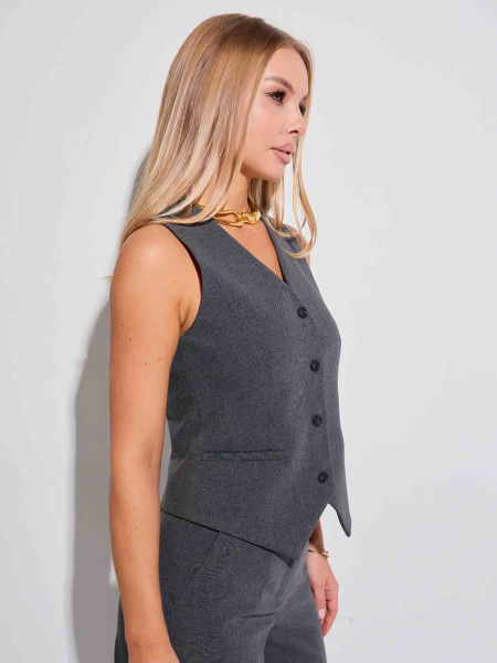 Жилет женский из вискозы классический, графит