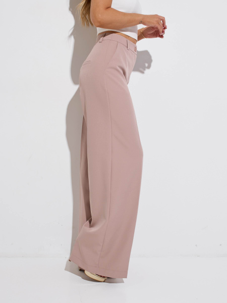 Брюки-палаццо женские классические, темно-бежевые