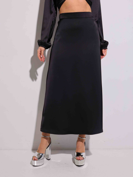 Юбка-миди атласная