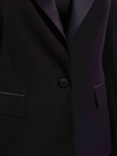 Жакет женский «смокинг» с атласными лацканами