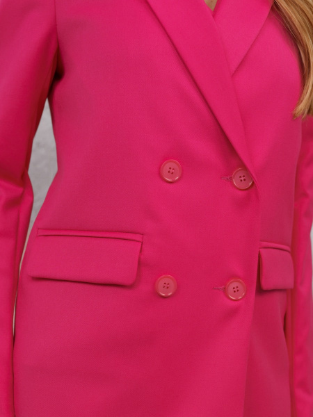 Жакет женский двубортный из вискозы, фуксия