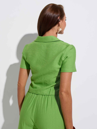 Блузка женская укороченная из вискозы, лайм