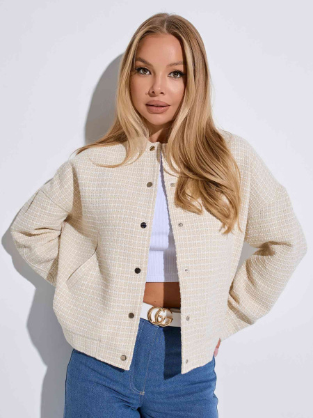 Бомбер женский из твида