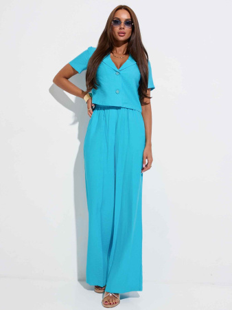 Брюки-палаццо женские из вискозы на резинке