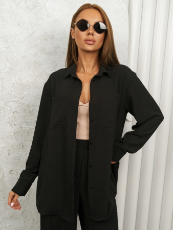 Рубашка женская с накладными карманами