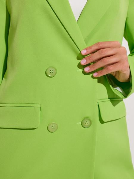 Жакет женский двубортный классический, лайм