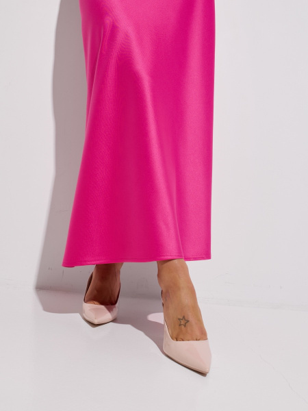 Атласная юбка-макси