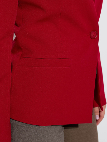 Жакет женский приталенный, бордовый