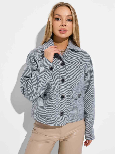 Куртка-рубашка из пальтовой ткани