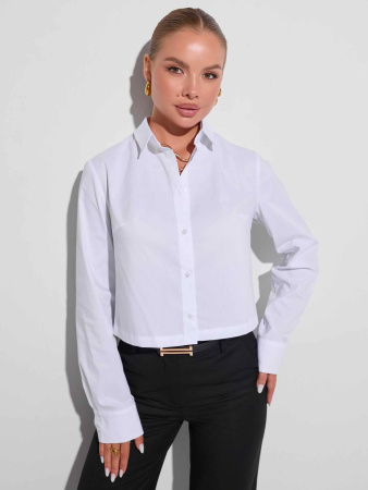 Рубашка женская укороченная из хлопка