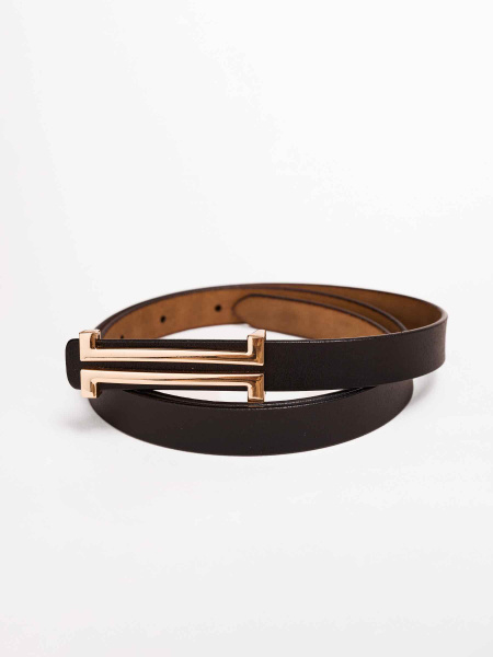 Ремень кожаный натуральный классический, черный