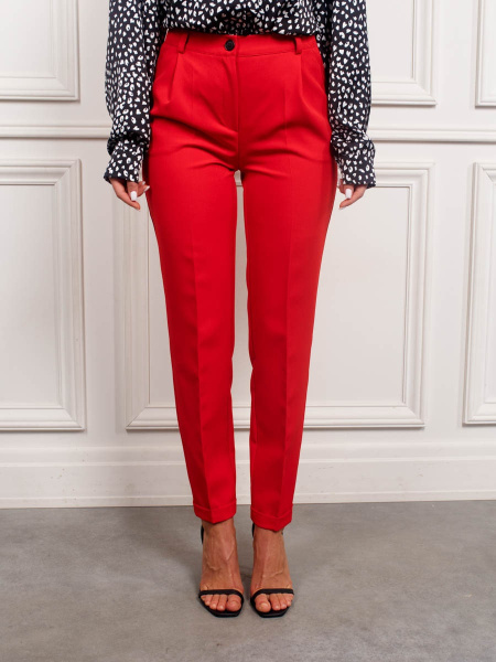 Брюки женские классические офисные, красные