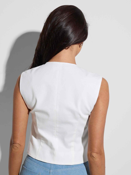 Жилет женский хлопковый, белый