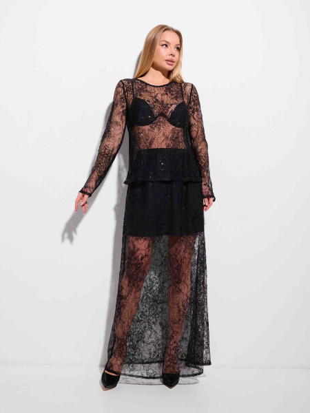 Юбка-макси из кружева