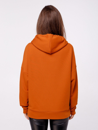 Худи женское с капюшоном, терракот