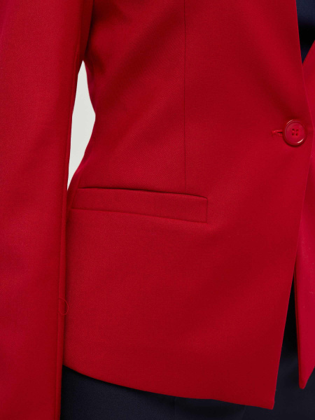 Жакет женский приталенный из вискозы, красный