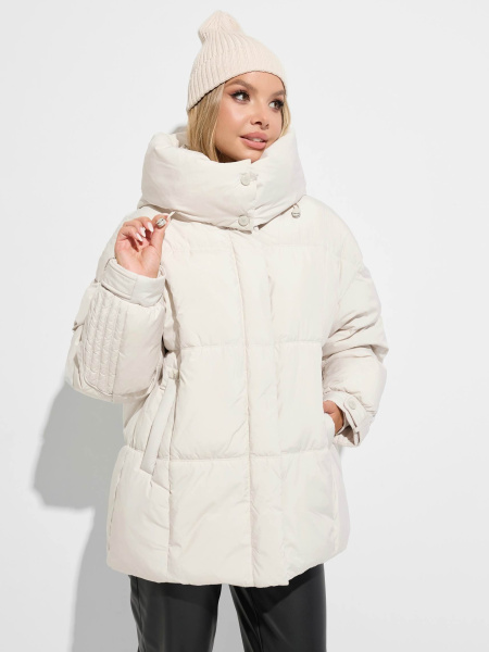 Зимний пуховик удлиненный с капюшоном