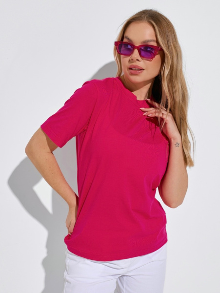 Футболка женская базовая, фуксия