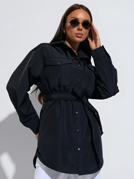 Куртка-рубашка женская, черная
