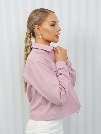 Жакет женский джинсовый, светло-розовый