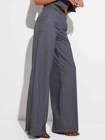 Женские брюки-палаццо из вискозы, темно-серые